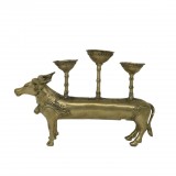 HOLY COW CANDLE HOLDER BRONZ GOLD COLOR - BRONZE STATUES